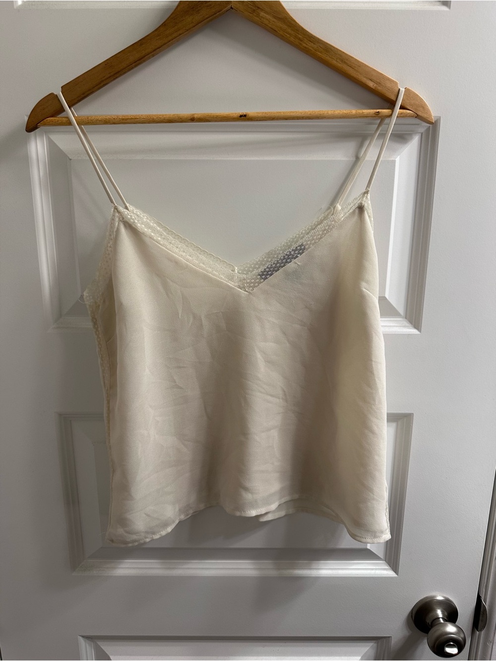 Forever 21 Ivory Lace-Trim Cami